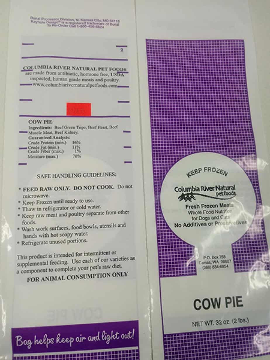 Cow Pie and Chicken & Vegetables Fresh Frozen Meats for Dogs and Cats