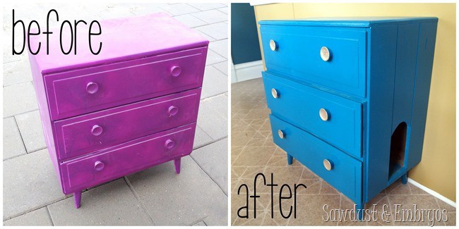 Converting an Old Dresser to a Kitty Litter ‘Dresser’