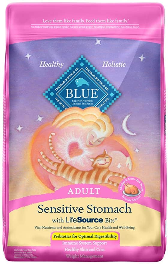 BLUE for Cats Adult Dry Cat Food for Sensitive Stomachs