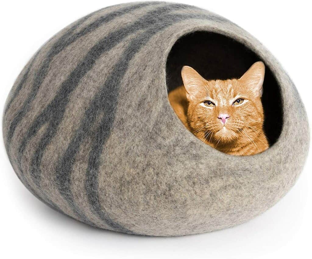 Handcrafted Cat Cave Bed.