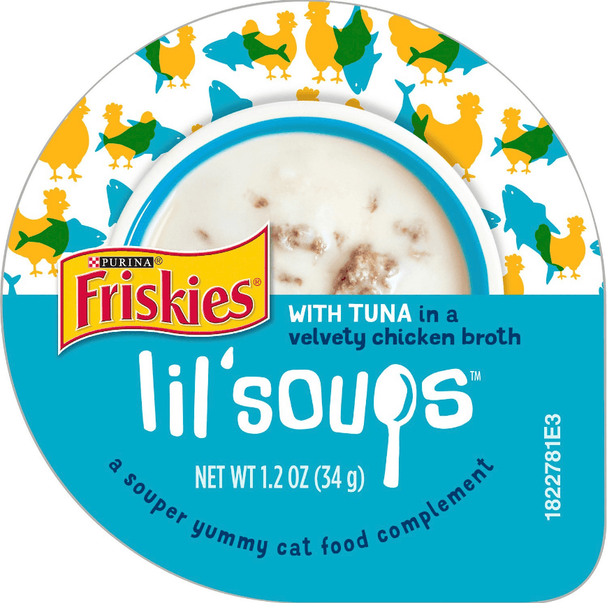 Friskies Lil' Soups with Tuna in a Velvety Chicken Broth Lickable Cat Treats