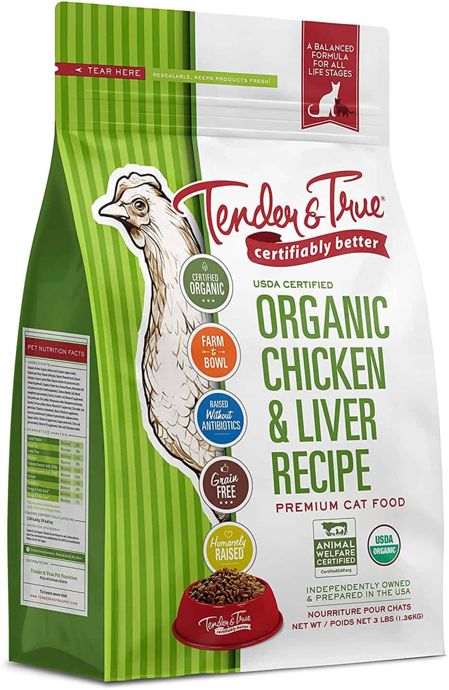 Tender & True Organic Dry Cat Food