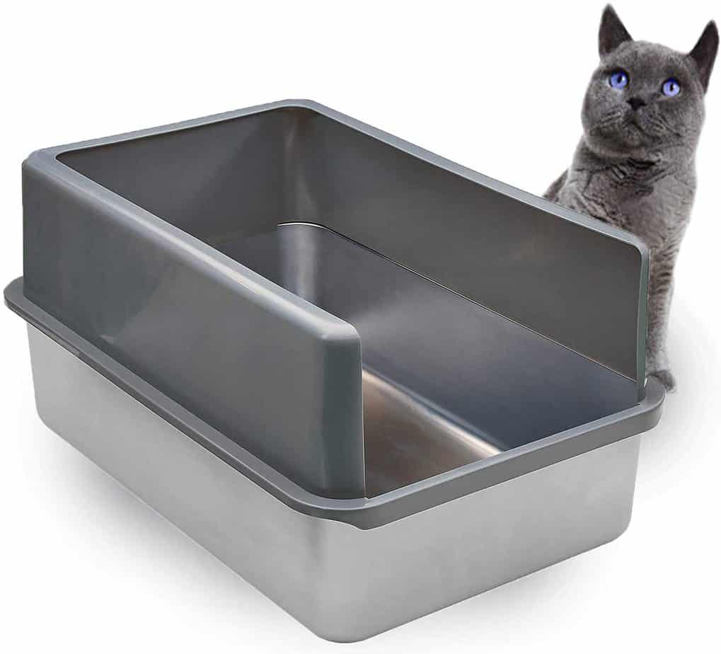 iPrimio Enclosed Sides Stainless Steel Cat XL Litter Box